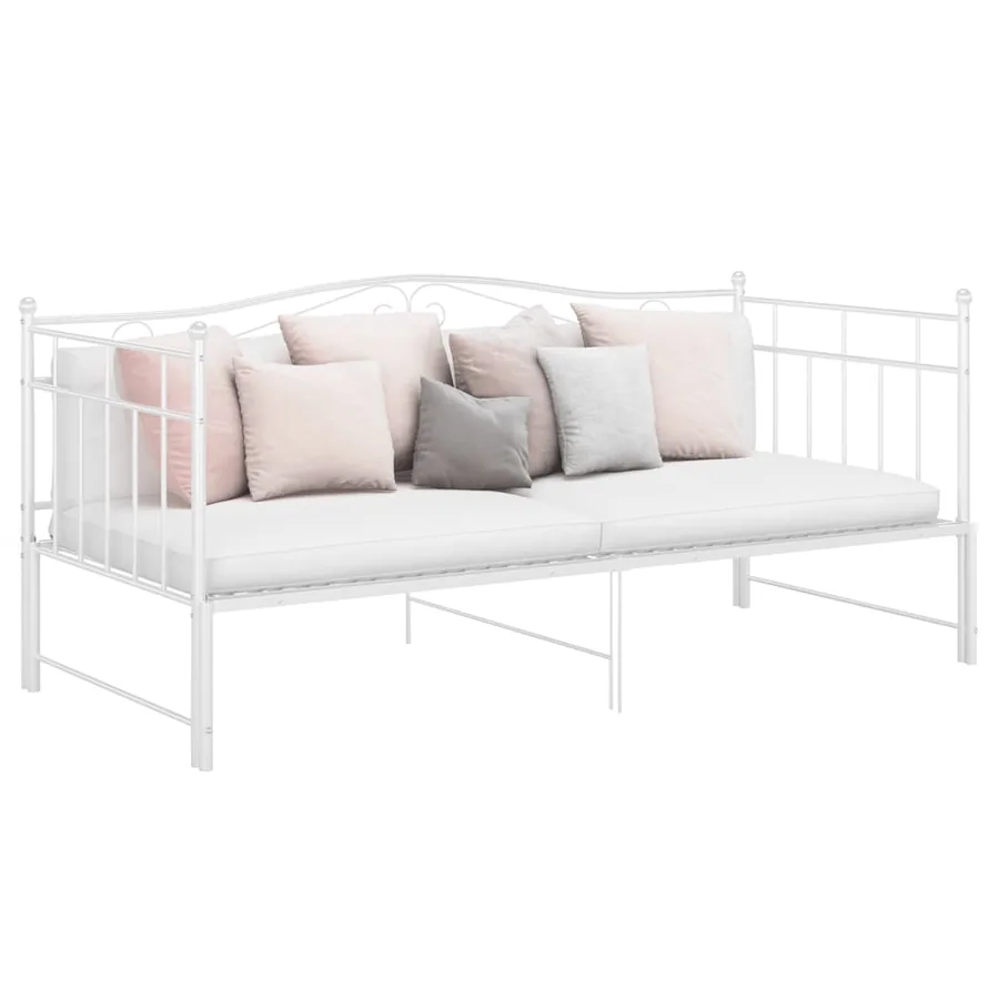 Cadre de canapé-lit extensible sans matelas blanc 90x200 cm