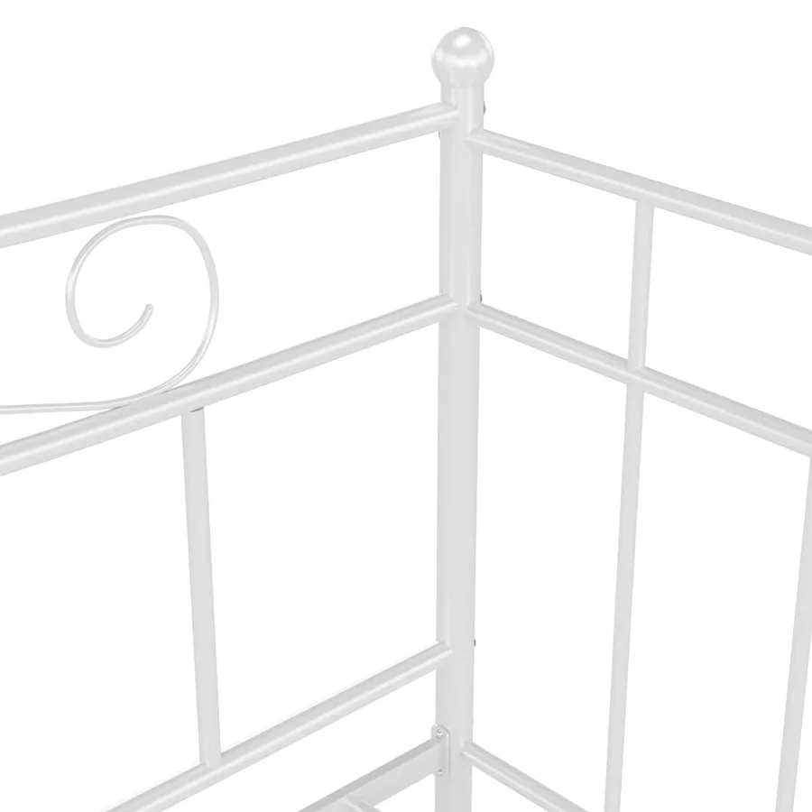 Cadre de canapé-lit extensible sans matelas blanc 90x200 cm - 10