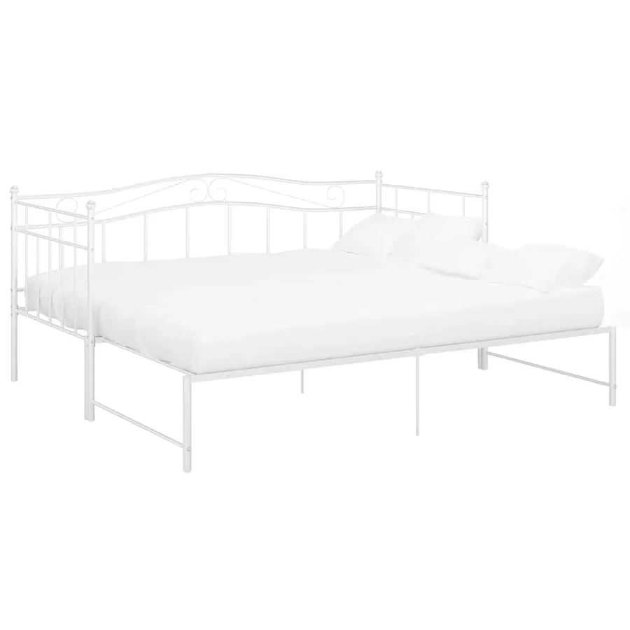 Cadre de canapé-lit extensible sans matelas blanc 90x200 cm - 2