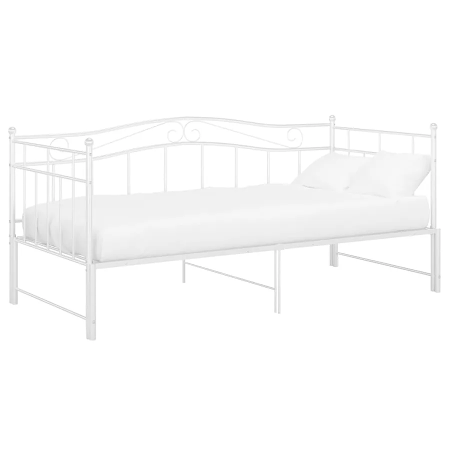 Cadre de canapé-lit extensible sans matelas blanc 90x200 cm - 4