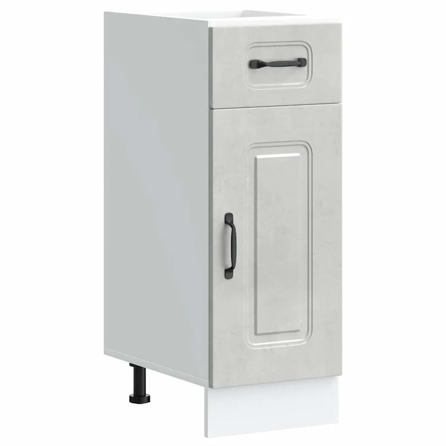 Armoire de cuisine Kalmar gris béton bois d'ingénierie - 2