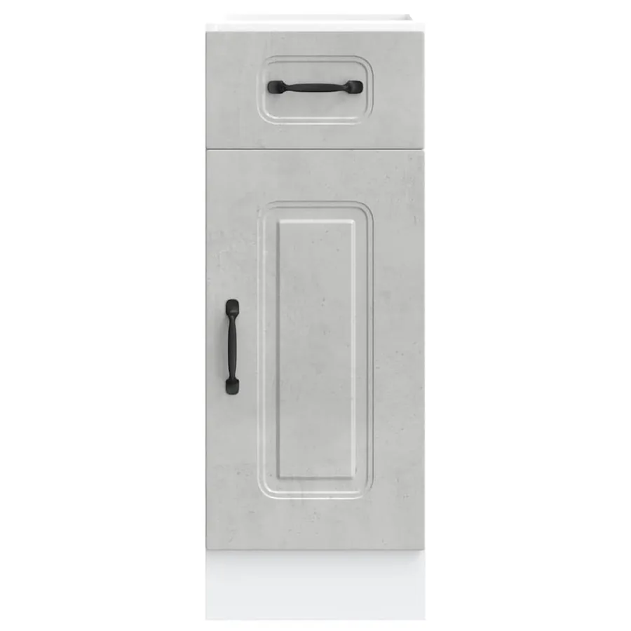 Armoire de cuisine Kalmar gris béton bois d'ingénierie - 4