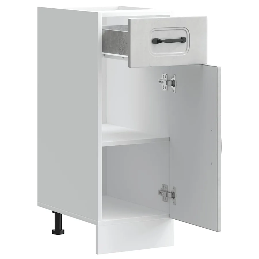 Armoire de cuisine Kalmar gris béton bois d'ingénierie - 5