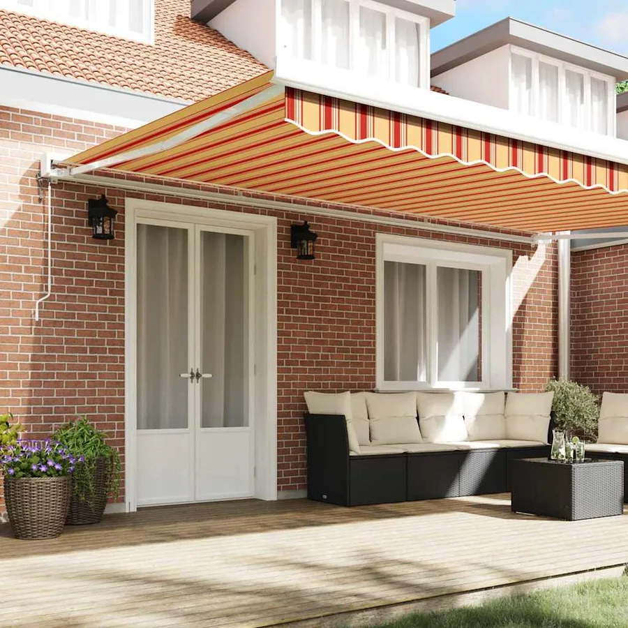 Auvent rétractable Jaune et Orange 500 x 300 x 165 cm - 3