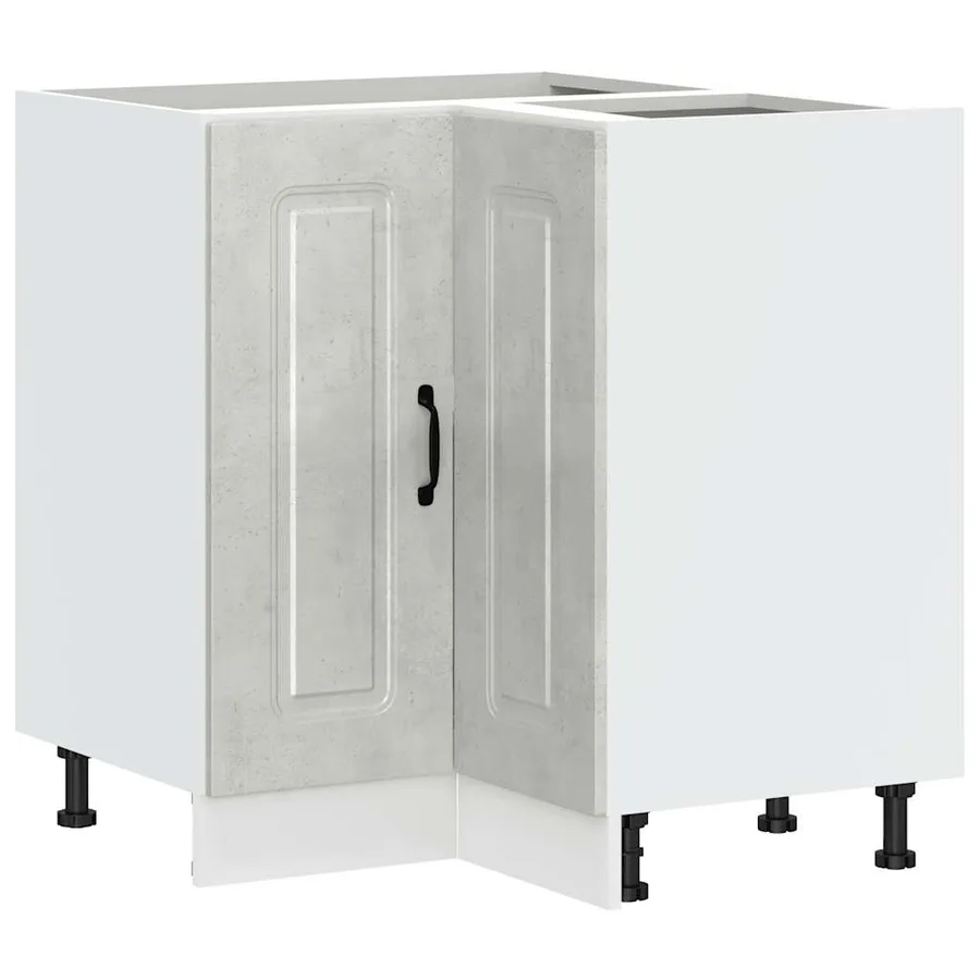Armoire d'angle de cuisine Kalmar gris béton bois d'ingénierie - 2