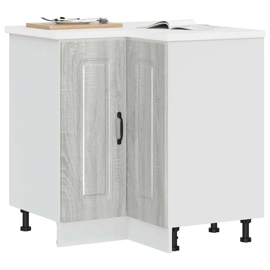 Armoire d'angle de cuisine Kalmar sonoma gris bois d'ingénierie