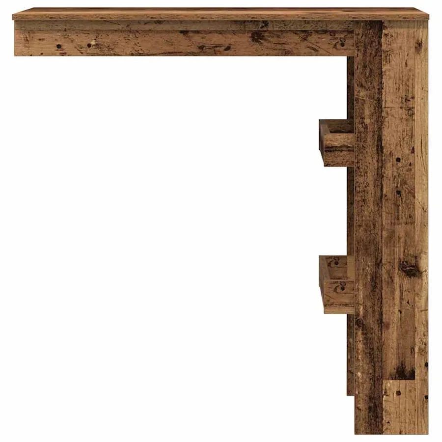 Table bar mural vieux bois 102x45x103,5 cm bois d'ingénierie - 4
