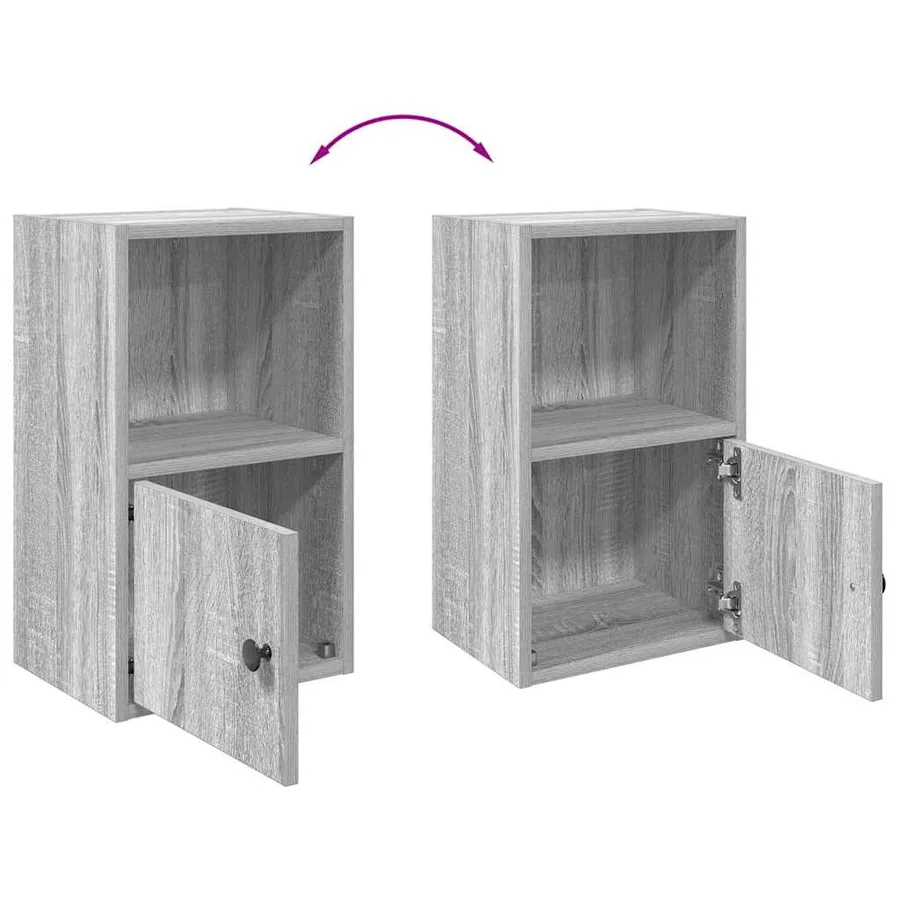 Bibliothèque sonoma gris 31x24x52 cm bois d'ingénierie - 8