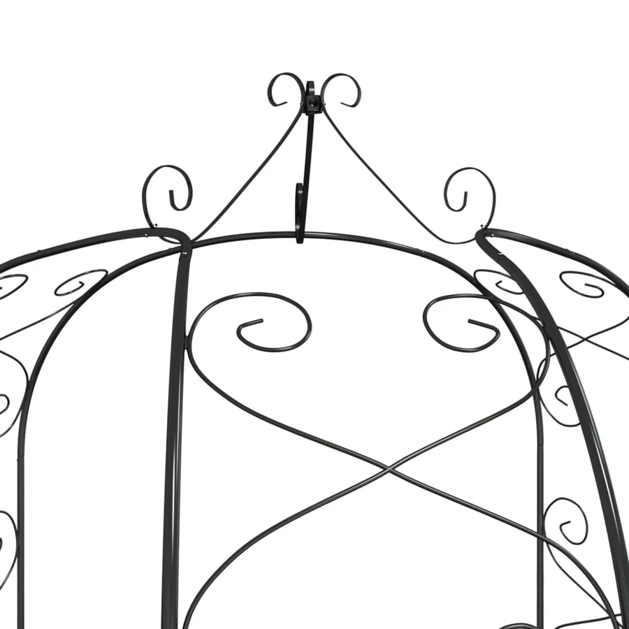 Arche de jardin Noir Ø180x255 cm Acier - 5