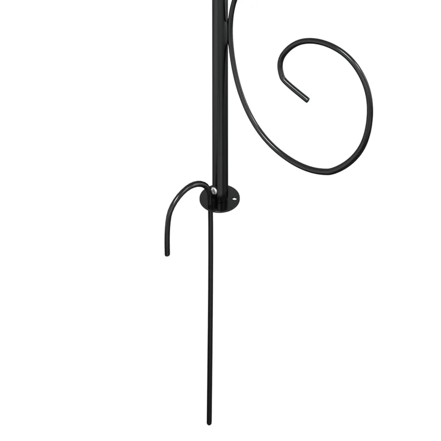Garden Arch Black Ø180x255 cm Steel - 6