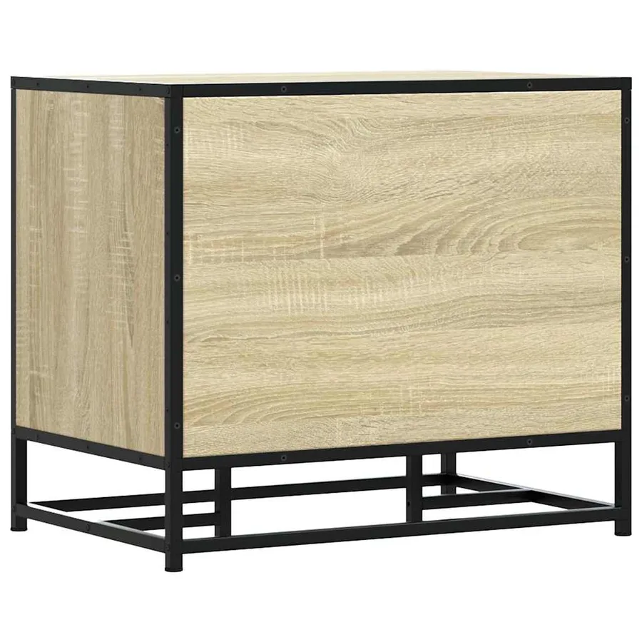 Banc à chaussures chêne sonoma bois d'ingénierie et métal - 6