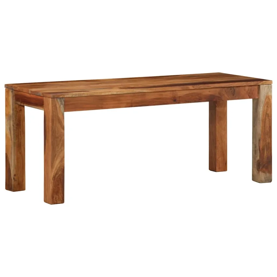 Banc 110 cm bois massif d'acacia - 11