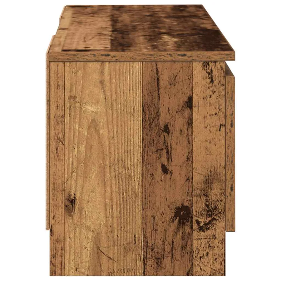 Meuble TV vieux bois 102x30x36 cm bois d'ingénierie - 5