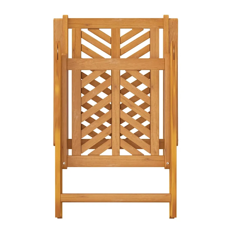 Chaises de jardin inclinables lot de 2 bois massif d'acacia - 8