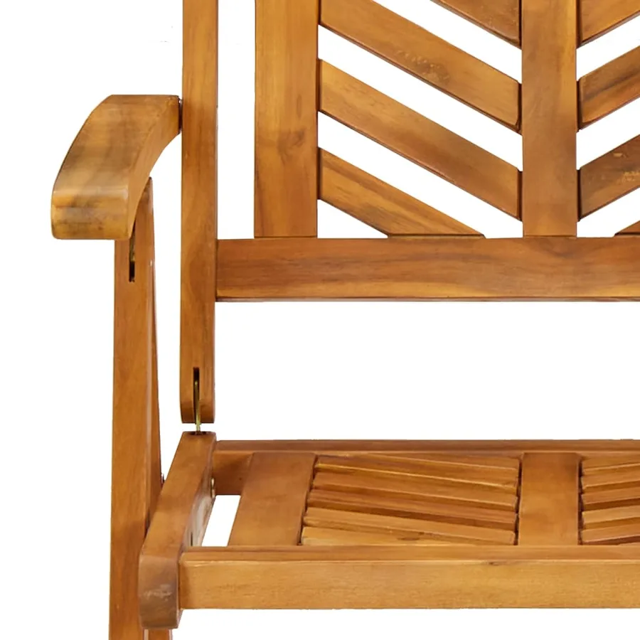 Chaises de jardin inclinables lot de 2 bois massif d'acacia - 9