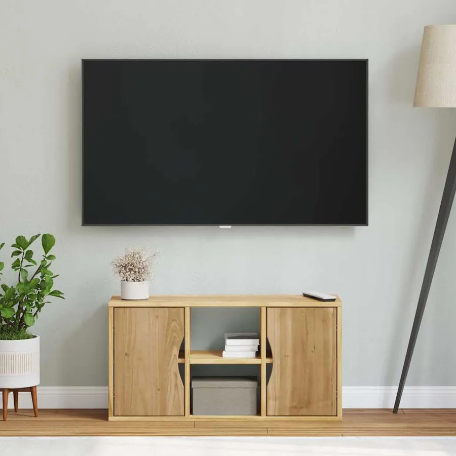 Meuble TV ODDA 79x24x40 cm bois massif pin - 4