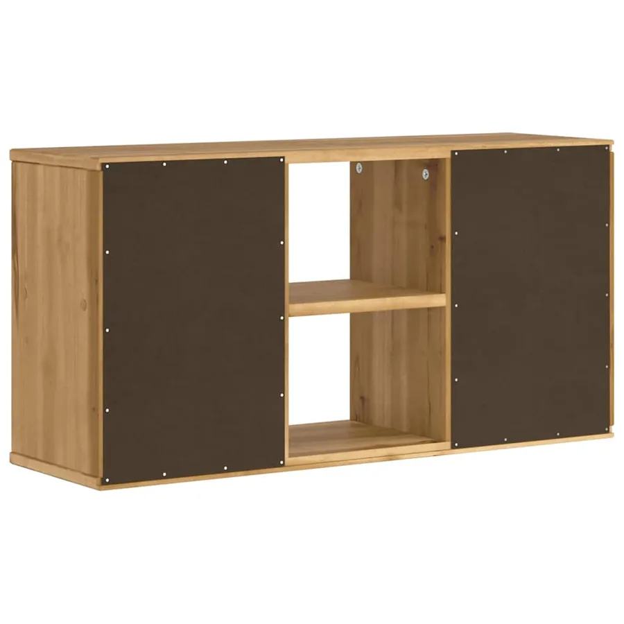 Meuble TV ODDA 79x24x40 cm bois massif pin - 8