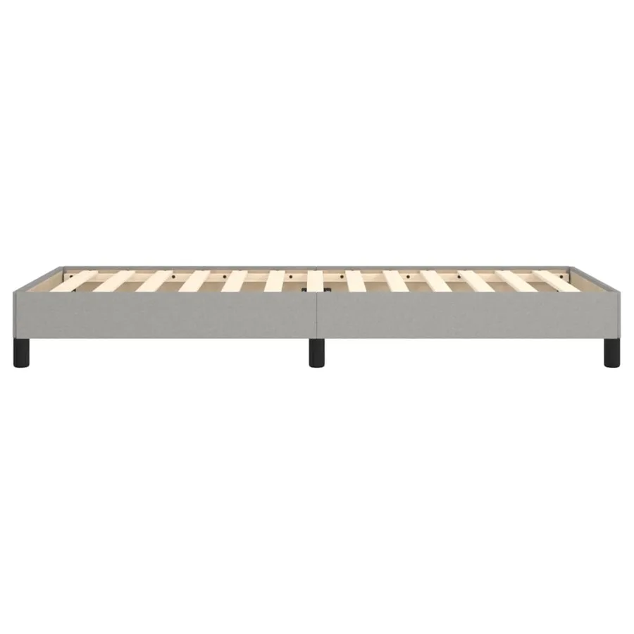 Cadre de lit sans matelas gris clair 90x200 cm tissu - 6