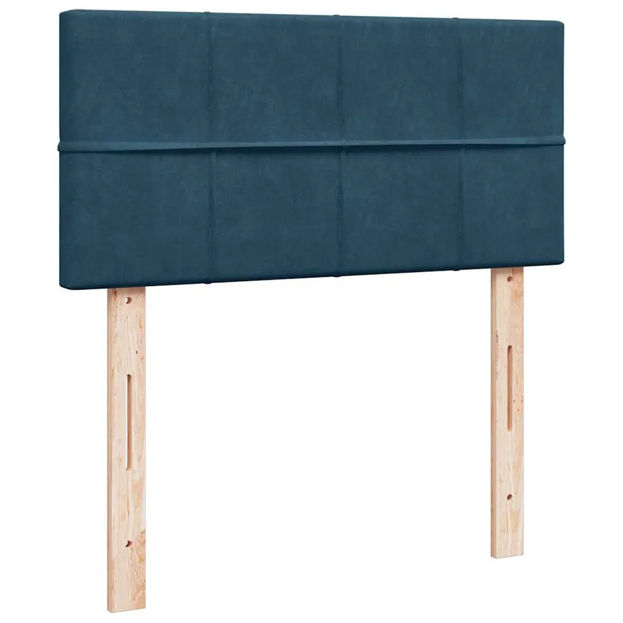 Cadre de lit ottoman avec matelas bleu foncé 80x200 cm velours - 9