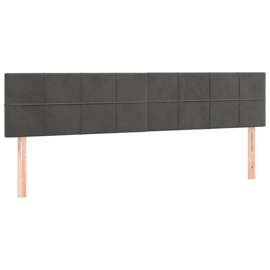 Cadre de lit ottoman avec matelas gris foncé 160x200cm velours - 10