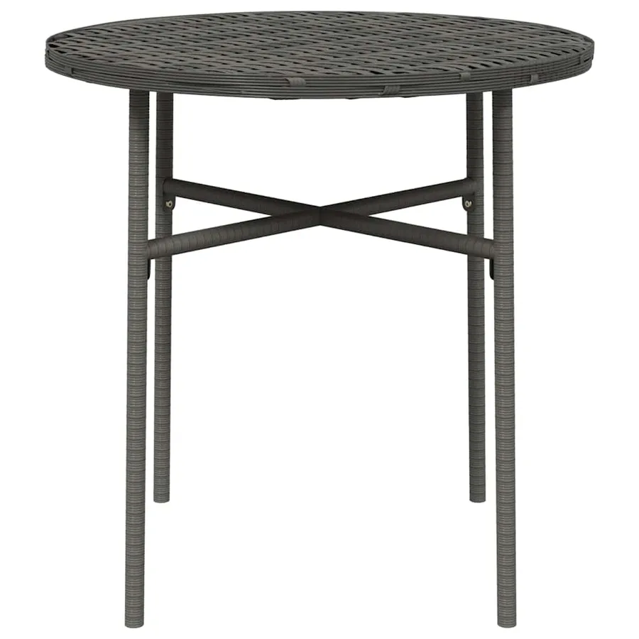 Table à thé Gris 45 cm Résine tressée - 3