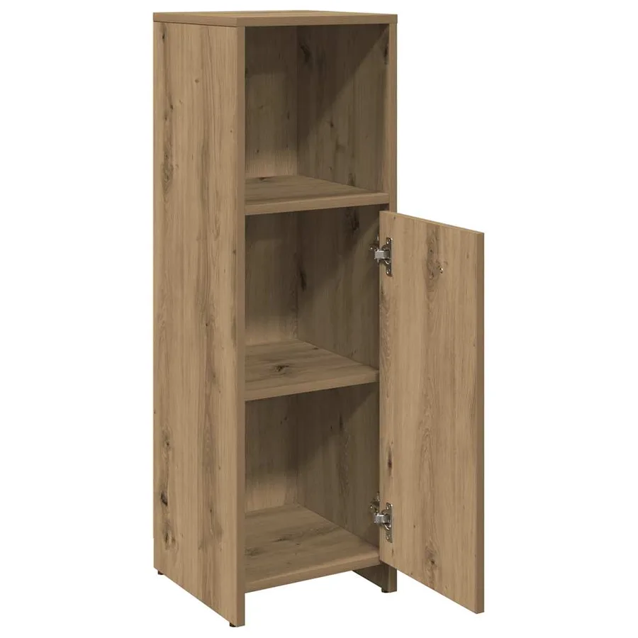 Armoire de bain chêne artisanal 30x30x95 cm bois d'ingénierie - 4
