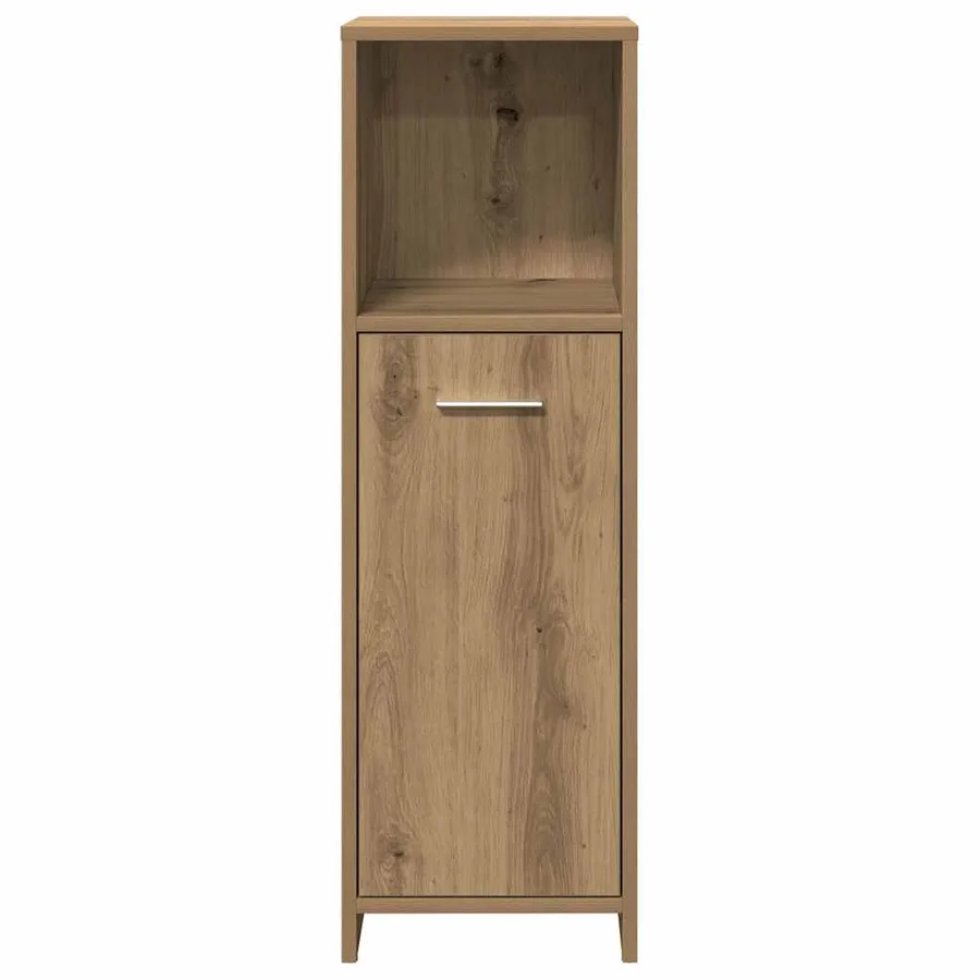 Armoire de bain chêne artisanal 30x30x95 cm bois d'ingénierie - 5