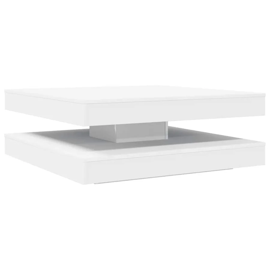 Table basse rotative à 360 degrés blanc 90x90x34,5 cm - 2