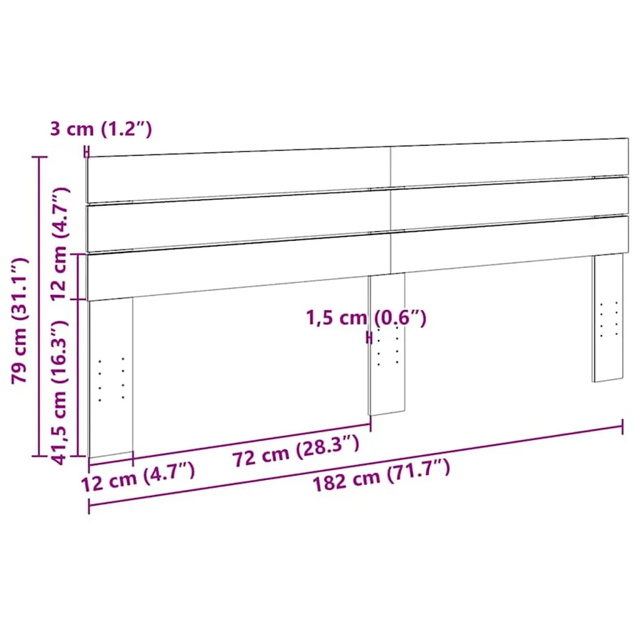 Tête de lit 180 cm en bois massif de chêne - 9