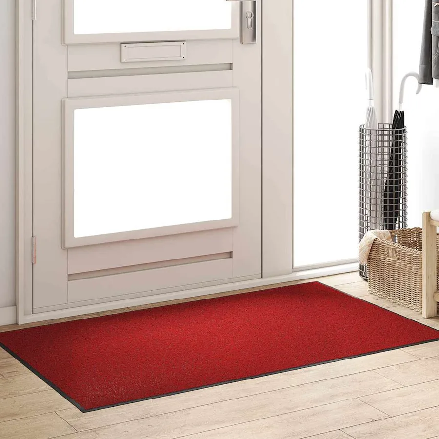 Tapis d'entrée Rouge et Noir 90 x 150 cm 100% Polyamide - 3