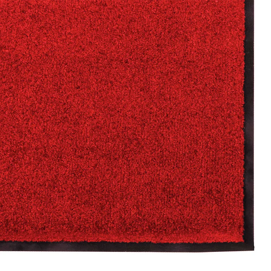 Tapis d'entrée Rouge et Noir 90 x 150 cm 100% Polyamide - 4