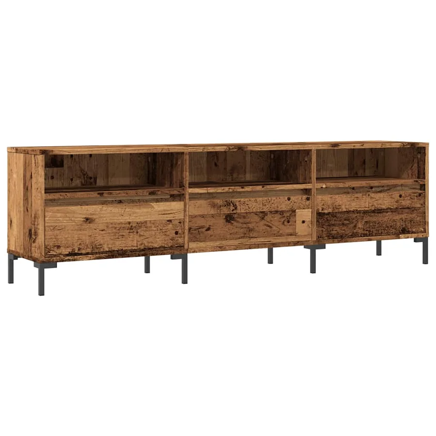 Meuble TV vieux bois 150x30x44,5 cm bois d'ingénierie - 2