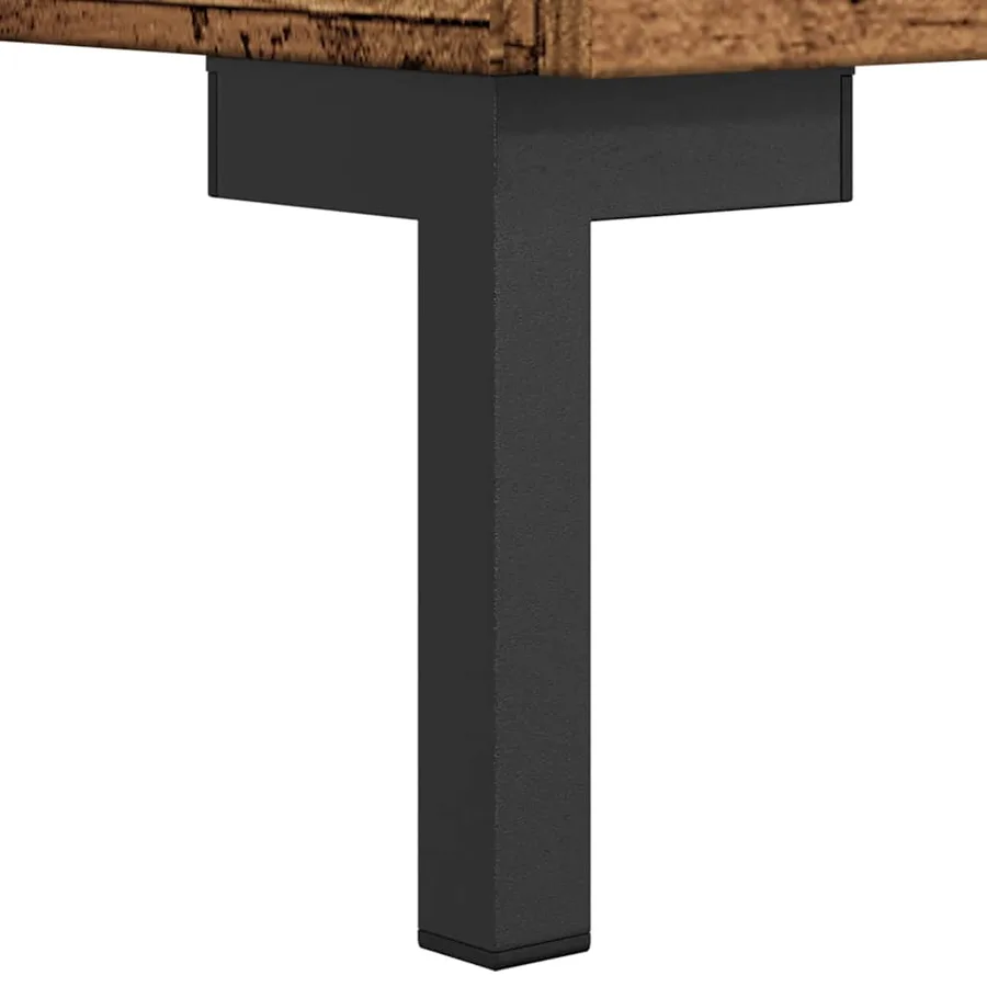 Meuble TV vieux bois 150x30x44,5 cm bois d'ingénierie - 8