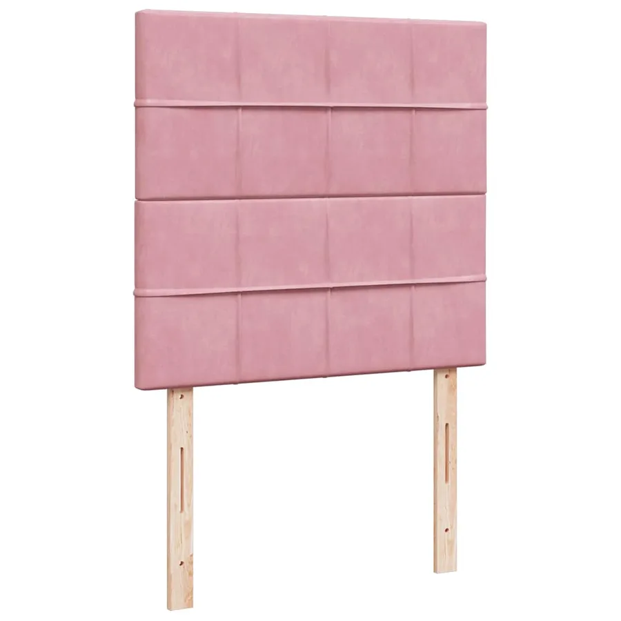 Cadre de lit ottoman avec matelas rose 80x200 cm velours - 12