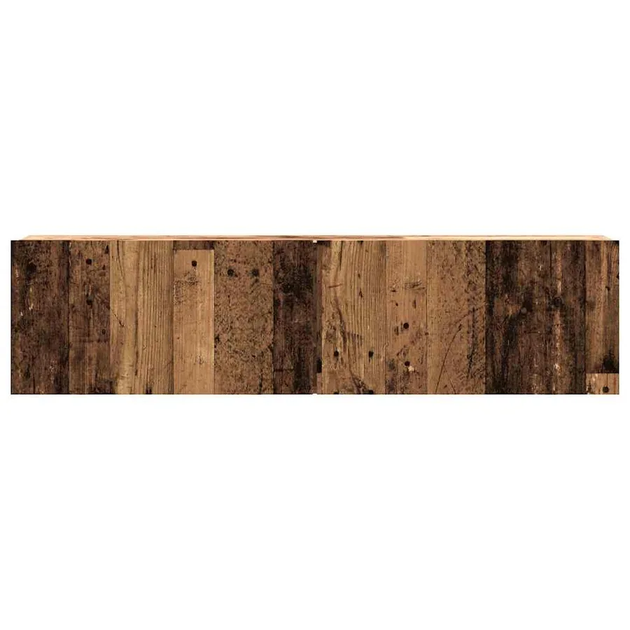Meuble TV mural vieux bois 120x30x30 cm bois d'ingénierie - 4