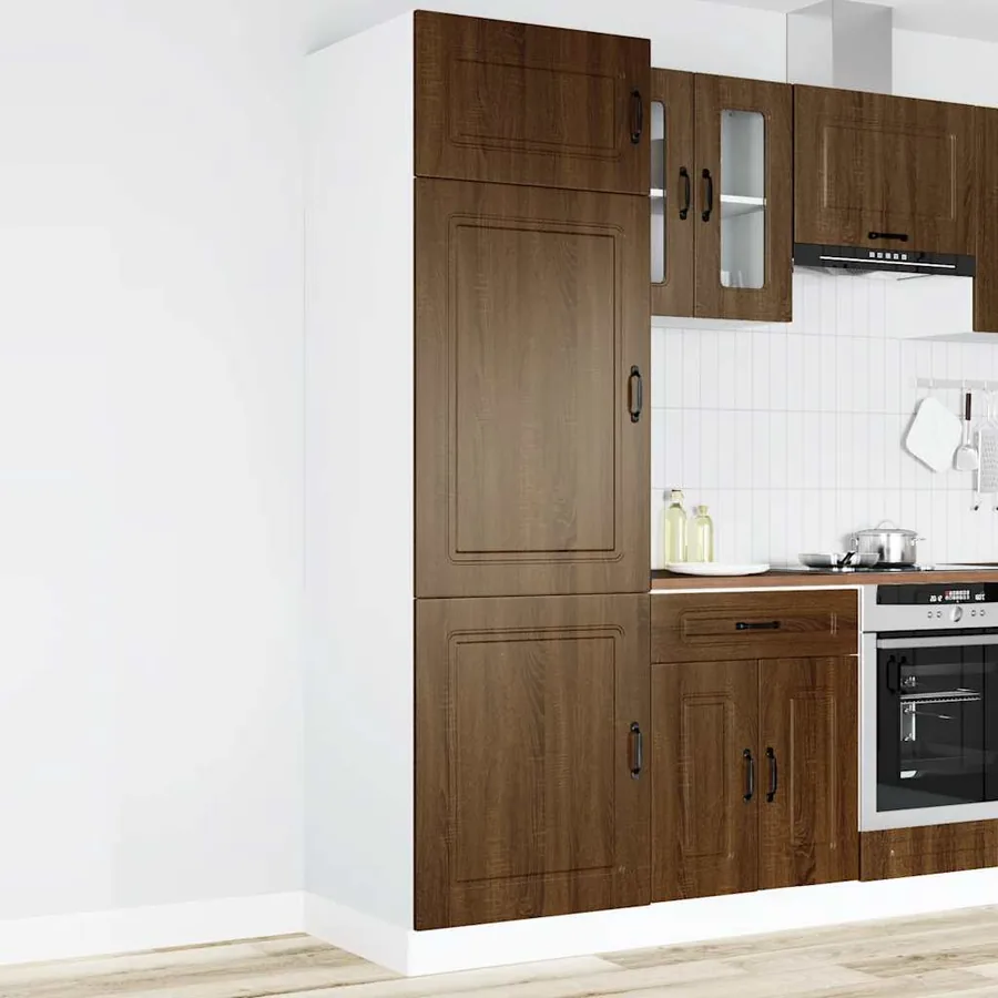 Armoire de cuisine Kalmar chêne marron bois d'ingénierie