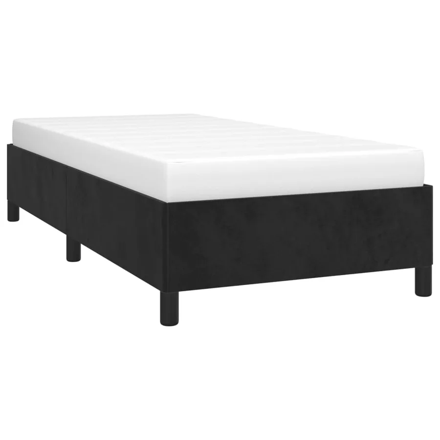 Cadre de lit sans matelas noir 90x200 cm velours - 3