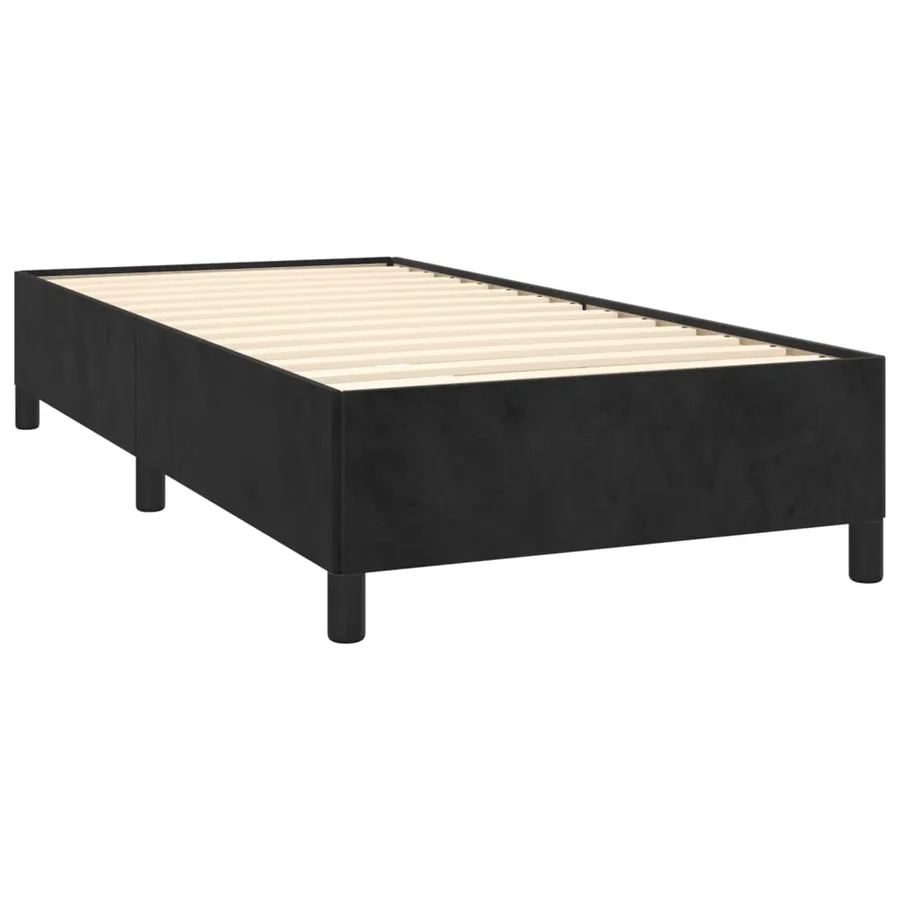 Cadre de lit sans matelas noir 90x200 cm velours - 4