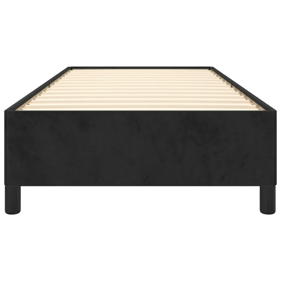 Cadre de lit sans matelas noir 90x200 cm velours - 5