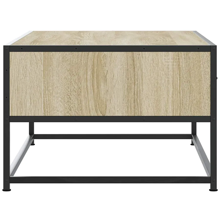 Table basse chêne sonoma 100x50x35cm bois d'ingénierie et métal - 6