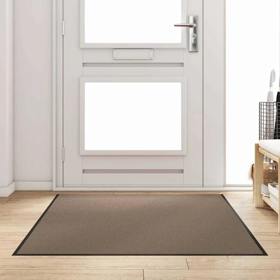 Tapis d'entrée Beige et Noir 120 x 180 cm 100% Polyamide