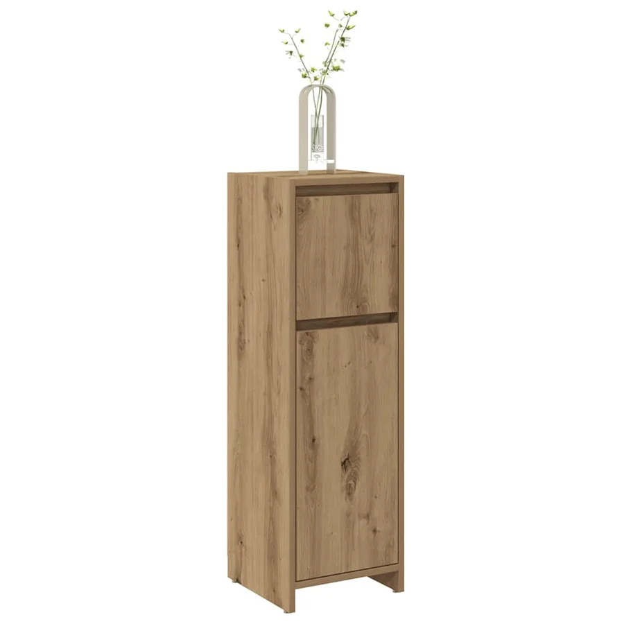 Armoire de bain chêne artisanal 30x30x95 cm bois d'ingénierie - 3