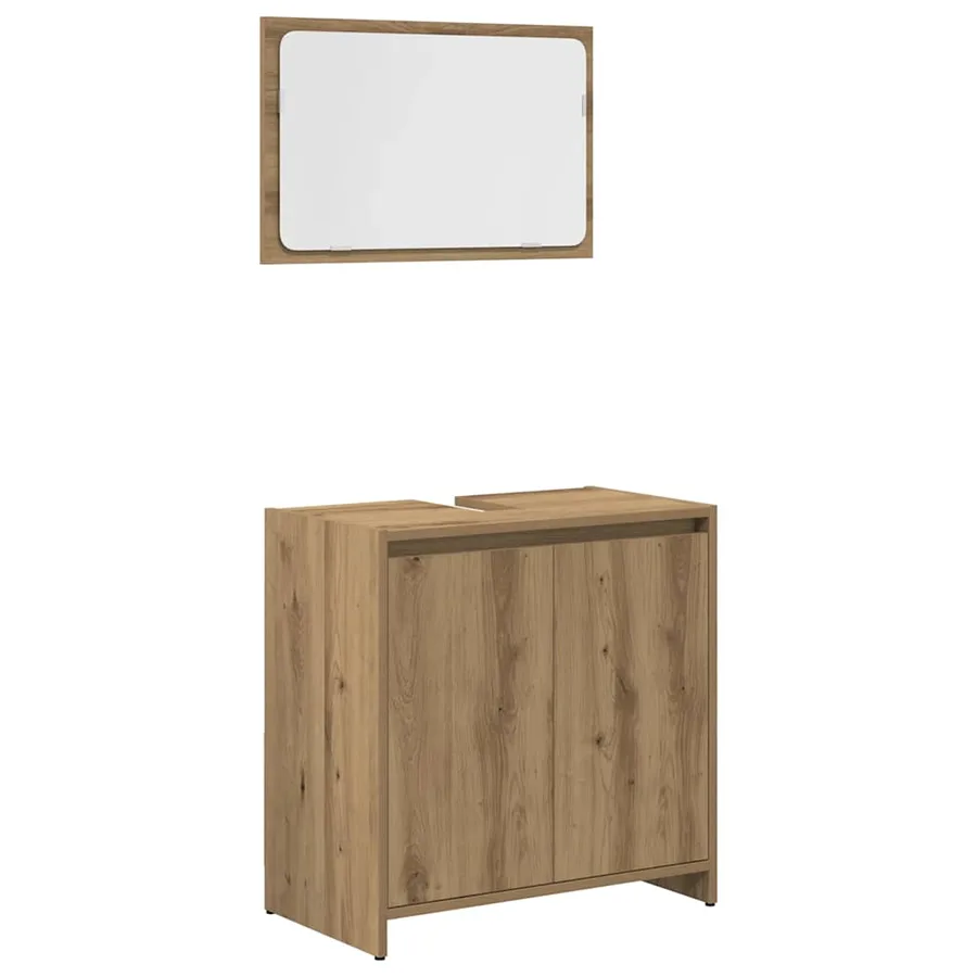 Ensemble de meubles salle de bain 3 pcs bois d'ingénierie - 7