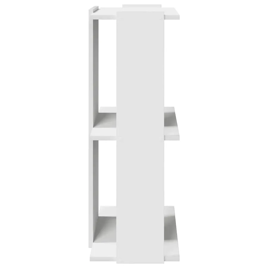 Bibliothèque à 3 niveaux blanc 60x30x80 cm bois d'ingénierie - 5