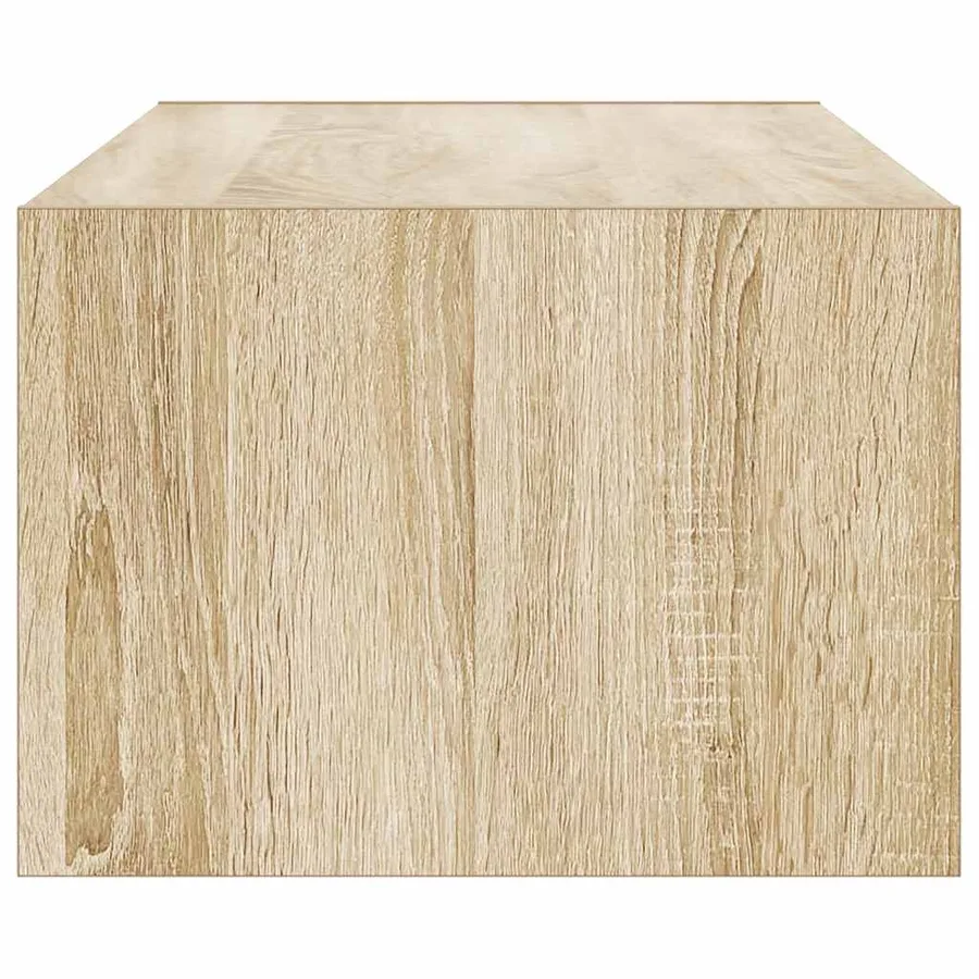 Meuble TV avec lumières LED chêne sonoma 100X35,5x25 cm - 8