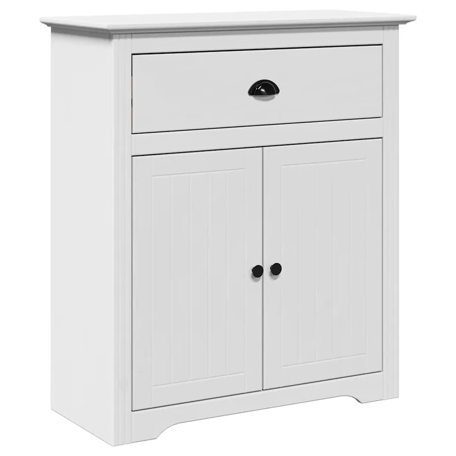 Armoire de couloir BODO blanc 80x35x90 cm - 2