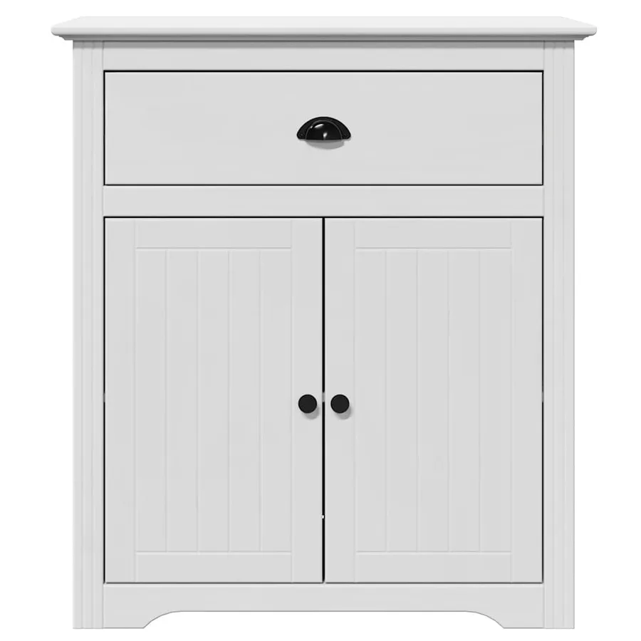 Armoire de couloir BODO blanc 80x35x90 cm - 4