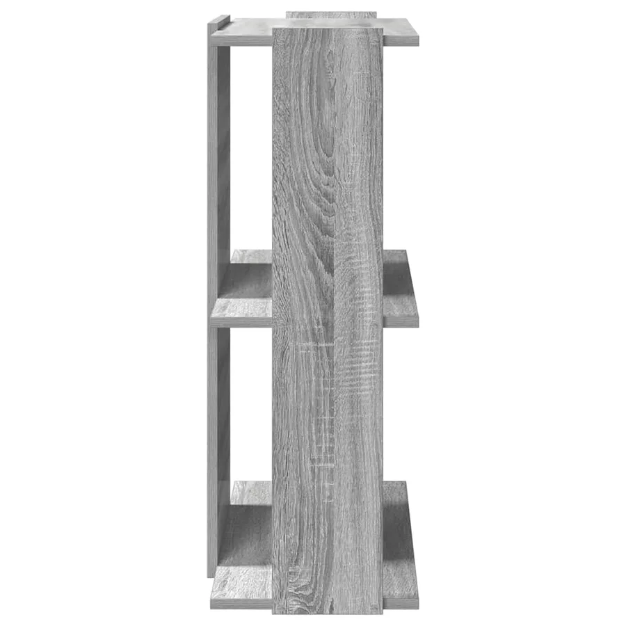 Bibliothèque 3 niveaux sonoma gris 60x30x80cm bois d'ingénierie - 5