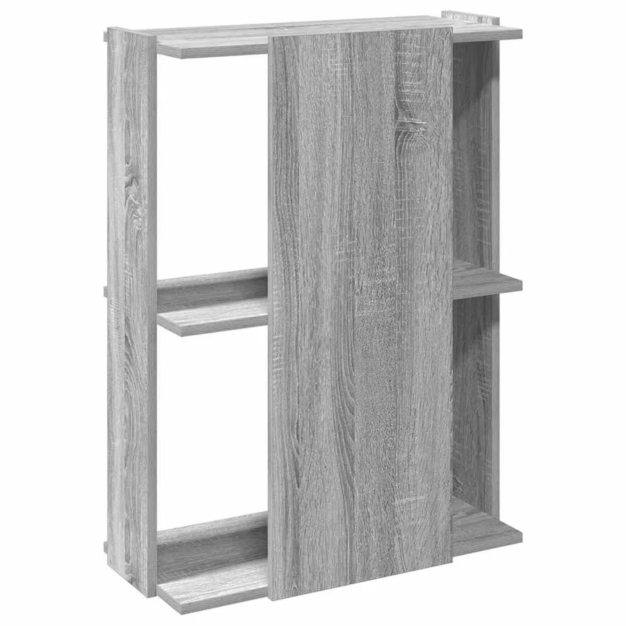 Bibliothèque 3 niveaux sonoma gris 60x30x80cm bois d'ingénierie - 6