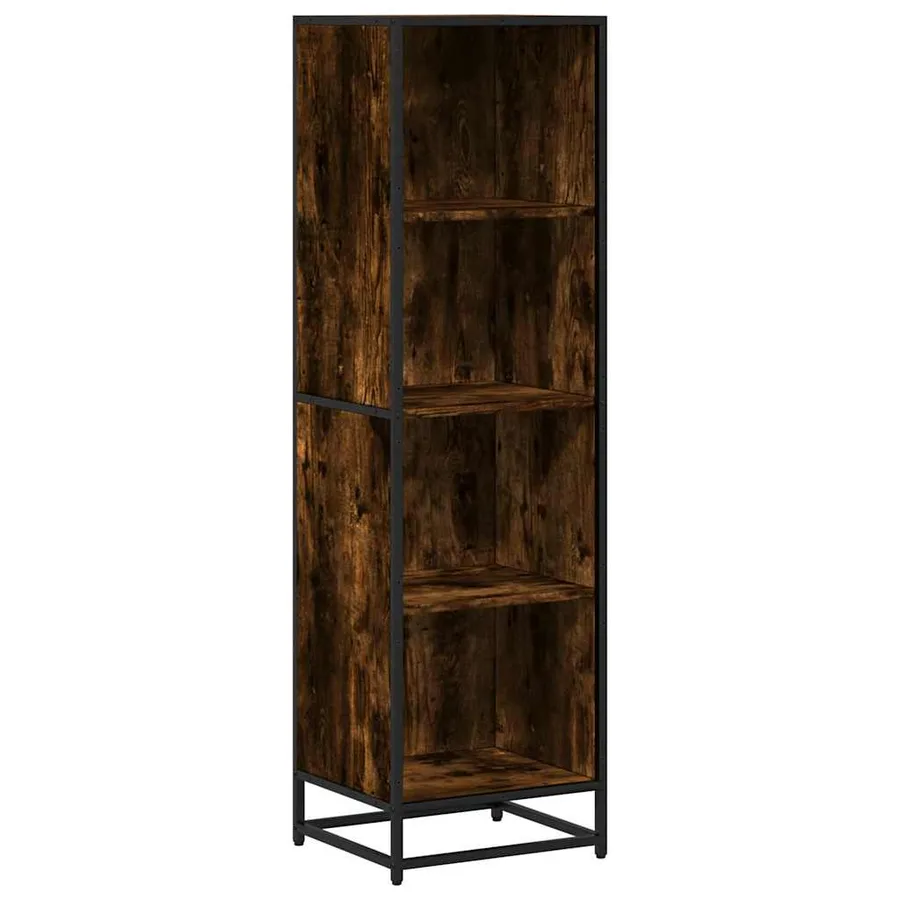Bibliothèque chêne fumé 40x35x139 cm bois d'ingénierie - 2
